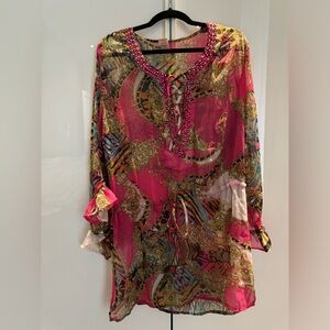 Beautiful colorful beach coverup